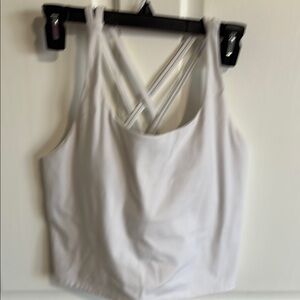 White Strappy Sports Bra